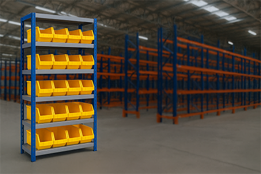 Bolt-Free Bin Shelving Rack