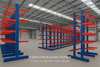 Cantilever Racking Systems Single- or double-sided design