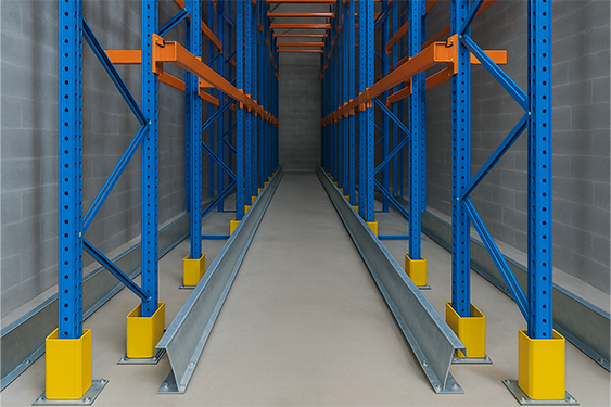 Drive-In Racking with Pallet Guidance System