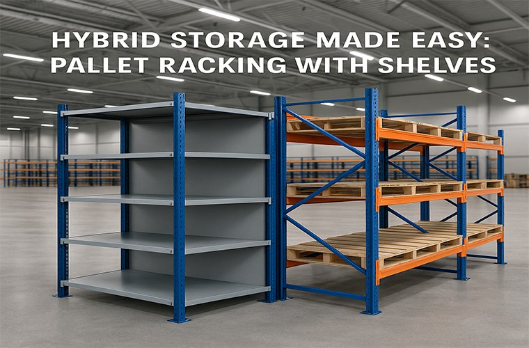 Hybrid Storage Made Easy Pallet Racking with Shelves