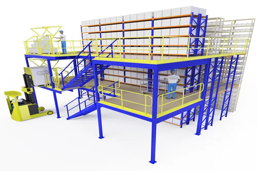 Rack Supported Mezzanine Floor – Dual-Level Storage System