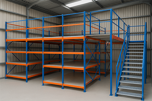 Single-Tier Pallet Racking Mezzanine System