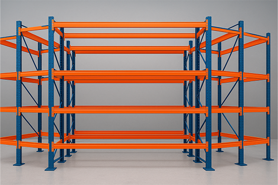 Standard Double Deep Pallet Racking – 2 Pallets Deep