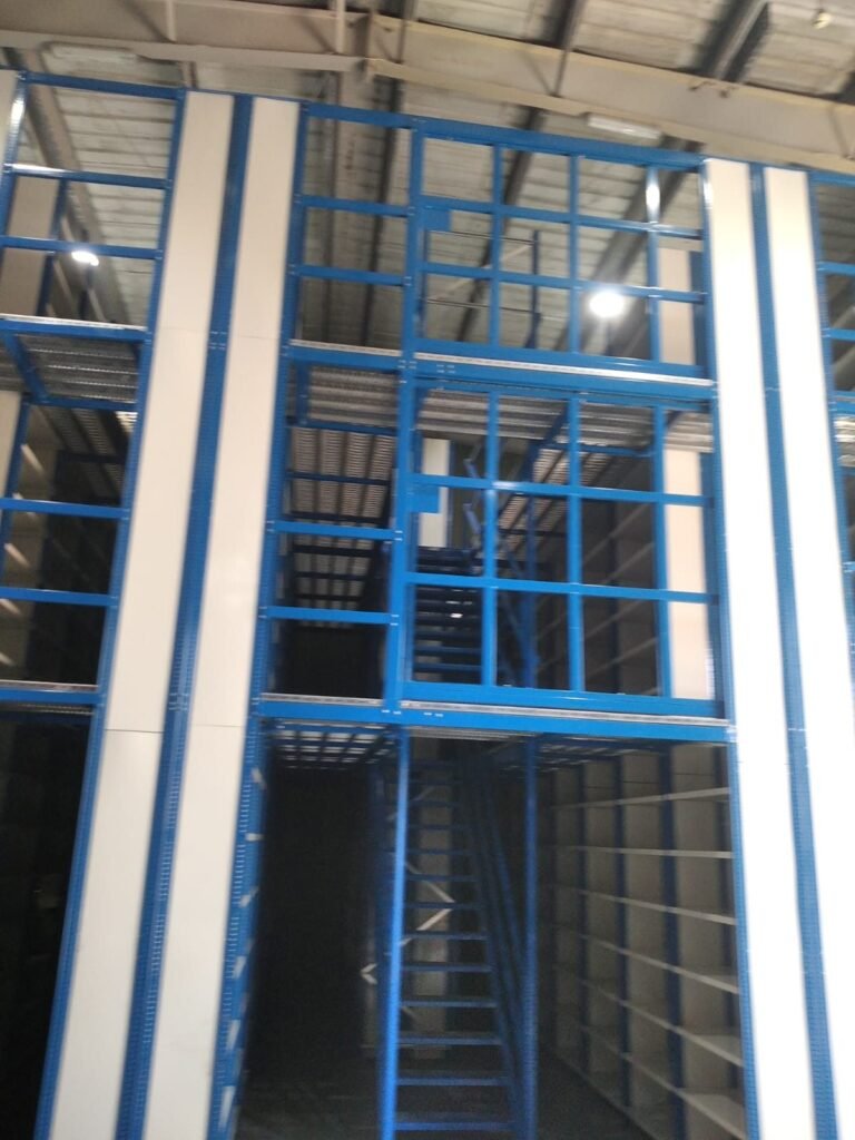 Custom steel fabrication structure in a Dubai warehouse