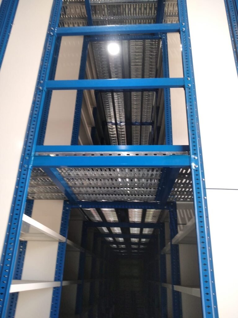 Structural steel fabrication for a warehouse mezzanine in the UAE